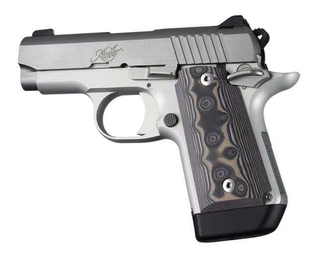 Hogue Kimber Micro 9 Ambidextrous Grip Smooth G10 Black/Grey - Hogue