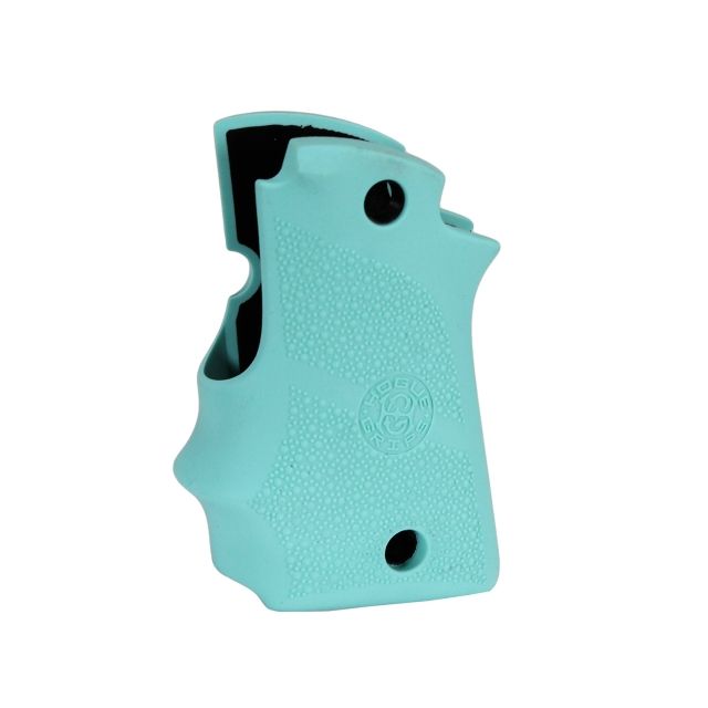 Hogue Kimber Micro 9 Ambidextrous Safety Rubber Grip with Finger Grooves Aqua - Hogue
