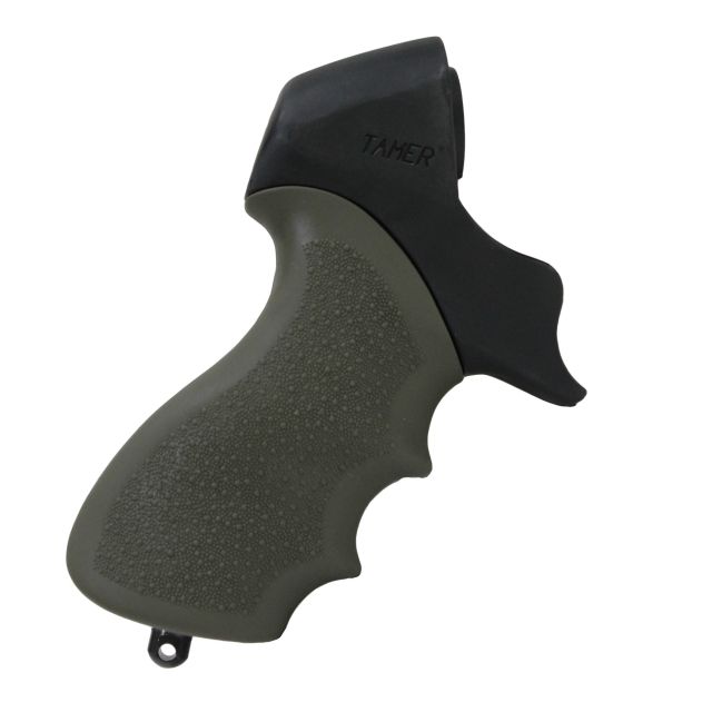 Hogue Mossberg 500 12 and 20 Gauge OverMolded Tamer Shotgun Pistol Grip Polymer OD Green - Hogue