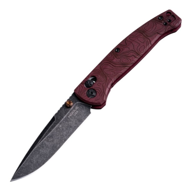 Hogue Mysto Element Folding Knife 3.4in CPM MagnaCut Stainless Steel Clip Point Richlite Fire - Hogue