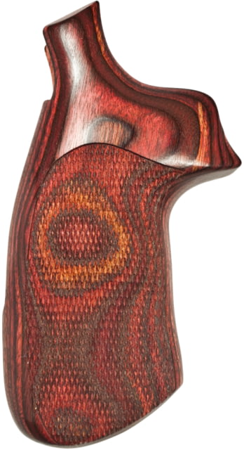 Hogue N Rd. Rose Laminate Gun Grip No Finger Groove Checkered - Hogue