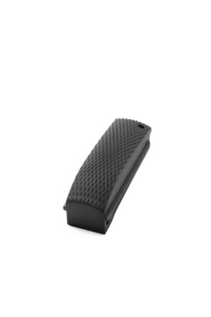 Hogue Officers Mod. Aluminum Mainspring Housing Checkered Arched Matte Black
