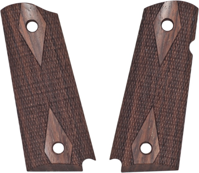 Hogue Officers Model Rosewood Ambi-Cut Checkered Gun Grip - Hogue