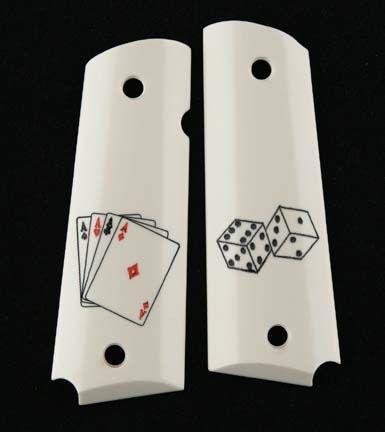 Hogue Officers Model Scrimshaw Ivory Polymer - Coast Guard - Hogue