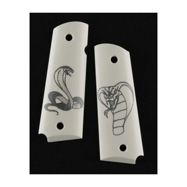 Hogue Officers Model Scrimshaw Ivory Polymer - Cobra Snake - Hogue
