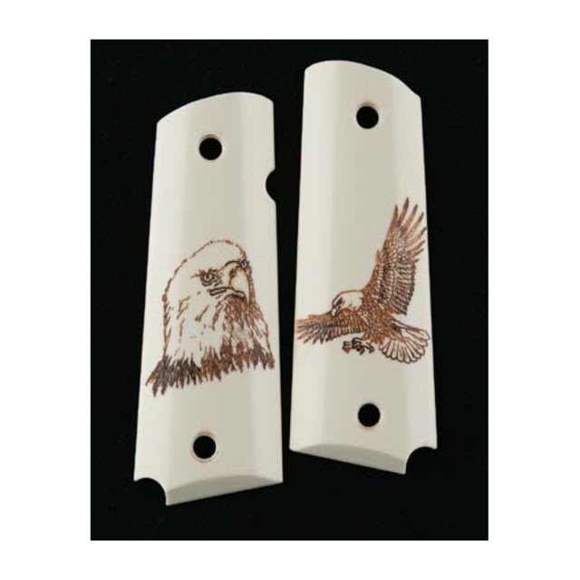 Hogue Officers Model Scrimshaw Ivory Polymer - Eagle w/Talons - Hogue