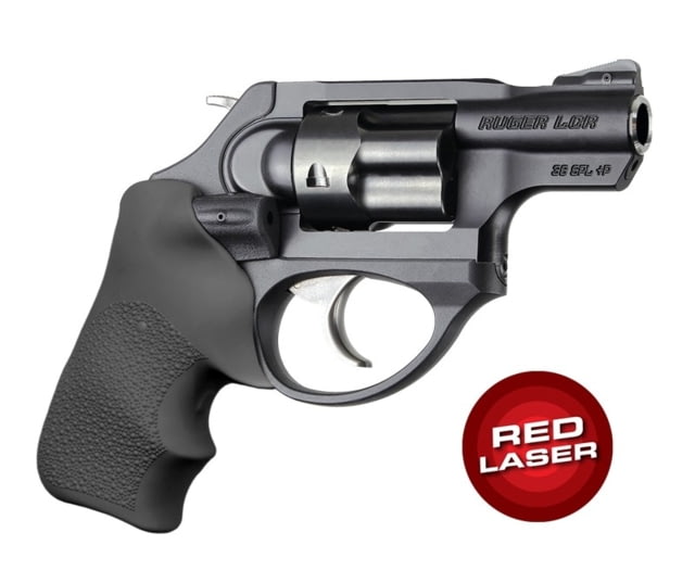 Hogue Red Laser Enhanced Grip For Ruger Lcr Overmolded Rubber Tamer Cushion - Hogue
