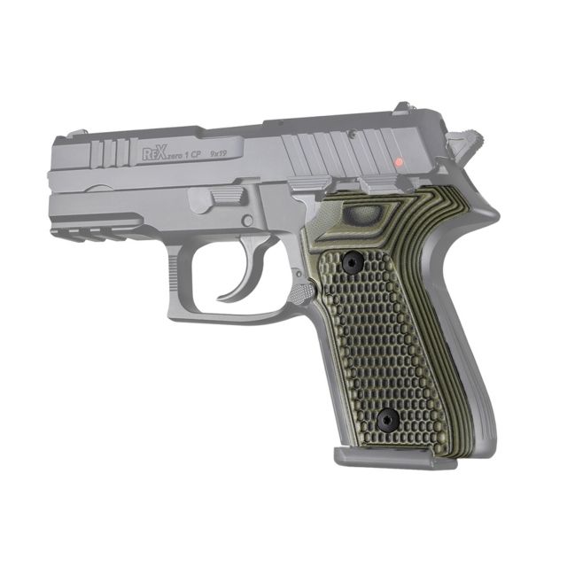 Hogue Rex Zero 1 Compact Grip Piranha G10 G-Mascus Green Lava - Hogue