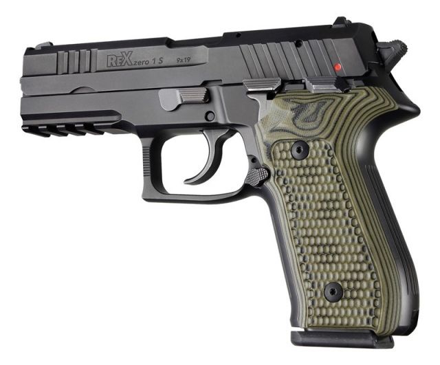 Hogue Rex Zero 1 Grip Piranha G10 G-Mascus Green Lava - Hogue