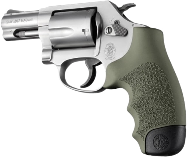Hogue Round Butt Centennial/Metal Bodyguard Rubber Smith & Wesson J-Frame Revolver Mono Revolver Grip Olive Drab Green - Hogue