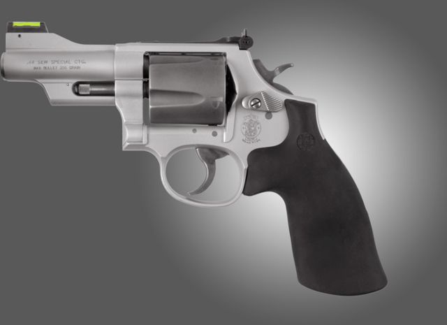 Hogue Rubber Conversion Grip - S&W K or L Frame Round Butt NO Finger Grooves