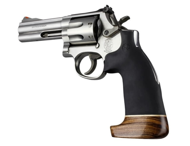 Hogue Rubber Conversion Grip - S&W K or L Rd. Butt - Wood Big Butt No Finger Grooves - Hogue