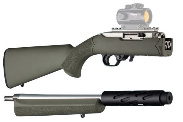 EDEMO Hogue Ruger 10/22 Takedown Rubber OverMold Stock w/ STD Barrel Channel OD Green  EDEMO1 - Hogue