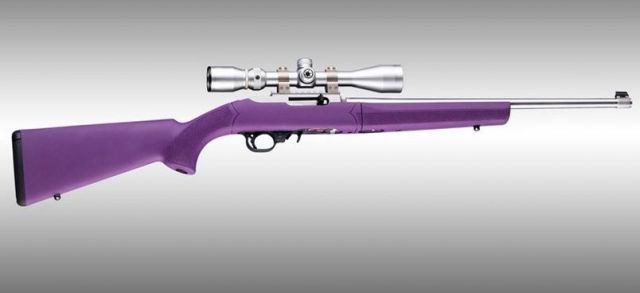 Hogue Ruger 10/22 Takedown Rubber OverMold Stock w/ STD Barrel Channel Purple - Hogue