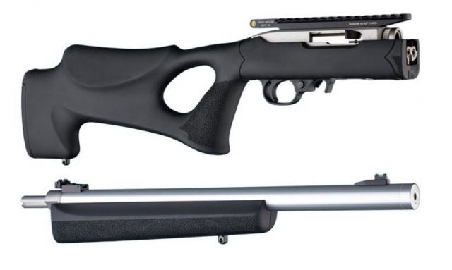 Hogue Ruger 10/22 Takedown Thumbhole Rubber OverMold Stock w/ .920in. Diameter Barrel Channel Black, 21070 in US