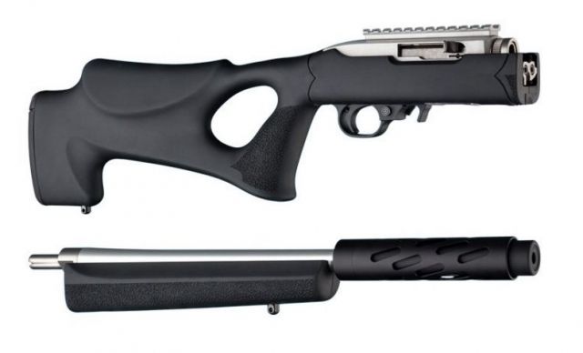 Hogue Ruger 10/22 Takedown Thumbhole Rubber OverMold Stock Only Channel Black