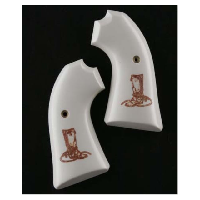 Hogue Ruger Bisley Scrimshaw Ivory Polymer - Boot & Rope - Hogue