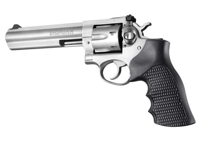 Hogue Ruger GP100/Super Redhawk Grip with Finger Grooves Piranha G10 Black - Hogue