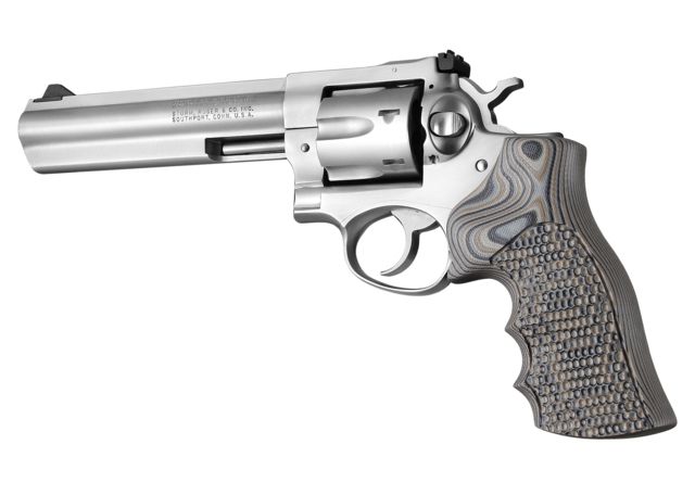 Hogue Ruger GP100/Super Redhawk Grip with Finger Grooves Piranha G10 - G-Mascus Dark Earth - Hogue