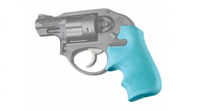 Hogue Ruger LCR Finger Groove Rubber Tamer Cushion Grip Aqua - Hogue