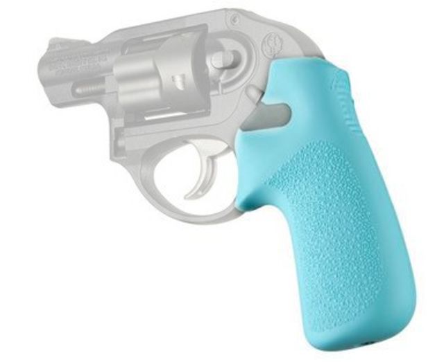 Hogue Ruger LCR No Finger Groove Rubber Tamer Cushion Grip Aqua Aqua - Hogue