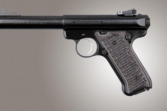Hogue Ruger MK II / MK III Piranha Grip G-10 - G-Mascus Black/Gray - Hogue