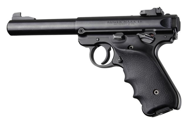 USED Hogue Ruger MKIV Rubber Grip with Finger Grooves and Right Hand Thumb Rest Black  EDEMO2 Condition Fair Other - Hogue
