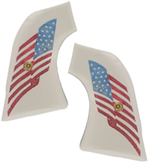 Hogue New XR3 Blackhawk/Vaquero Scrimshaw Ivory Polymer - American Flag - Hogue