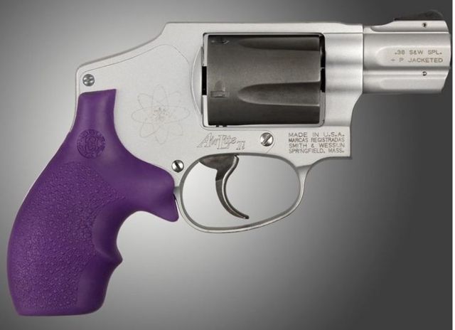 Hogue S&W J Frame Round Butt Rubber Bantam Style Grip Purple