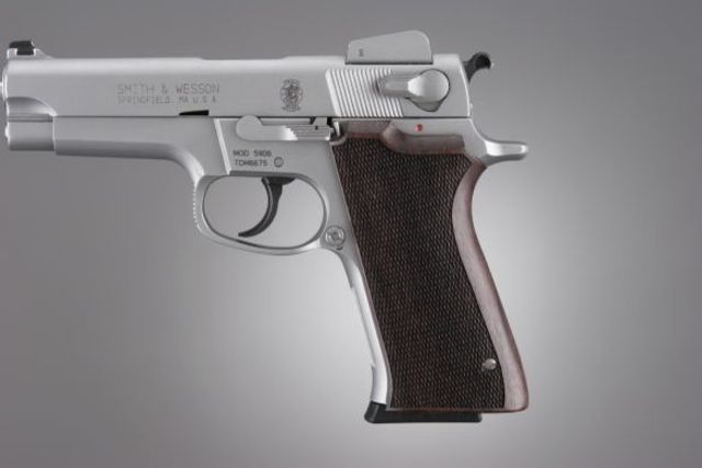 Hogue S&W 5900 Series Rosewood Checkered - Hogue