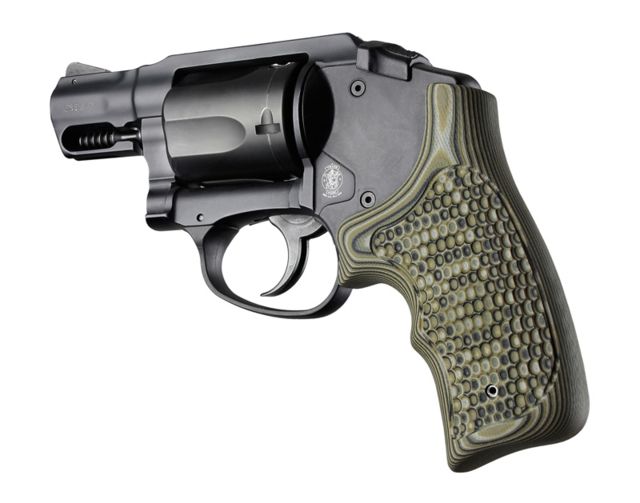 Hogue S&W Bodyguard .38 Bantam Finger Groove Piranha Grip G10 G-Mascus Green - Hogue