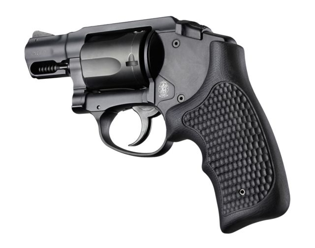 Hogue S&W Bodyguard .38 Bantam Finger Groove Piranha Grip G10 Solid Black - Hogue