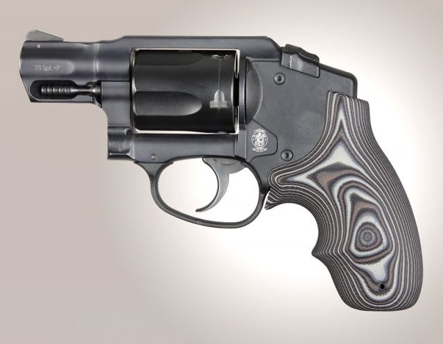 Hogue S&W Body Bantam Finger Groove Smooth G10 G-Mascus Black/Gray - Hogue