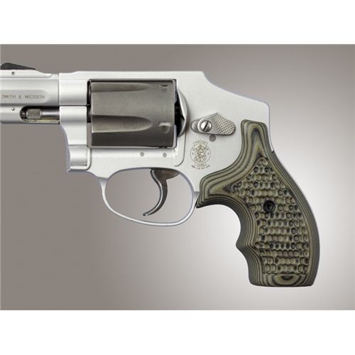 Hogue S&W J Frame Round Butt Grip Bantam Piranha G-10 G-Mascus Green 82294 - Hogue