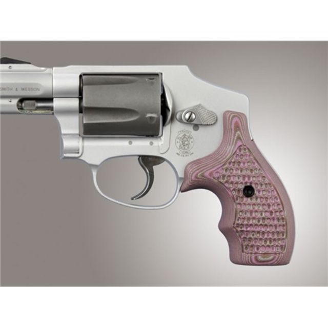 Hogue S&W J Frame Round Butt Grip Bantam Piranha G-10 G-Mascus Pink Lava 82301 - Hogue