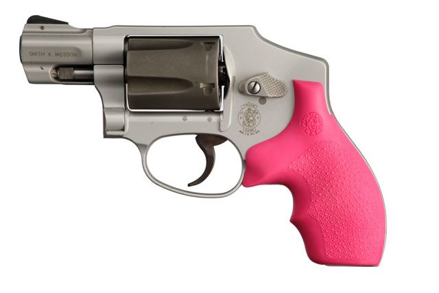 Hogue S&W J Frame Round Butt Rubber Bantam Style Grip Pink