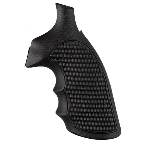 Hogue S&W K&L Conversion Finger Grooves Frame Round Butt Grip Piranha G10 Solid Black 190642 - Hogue