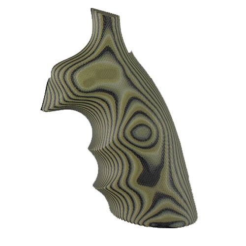 Hogue S&W K&L Conversion Finger Grooves Frame Round Butt Grip G10 G-Mascus Green 190644 - Hogue