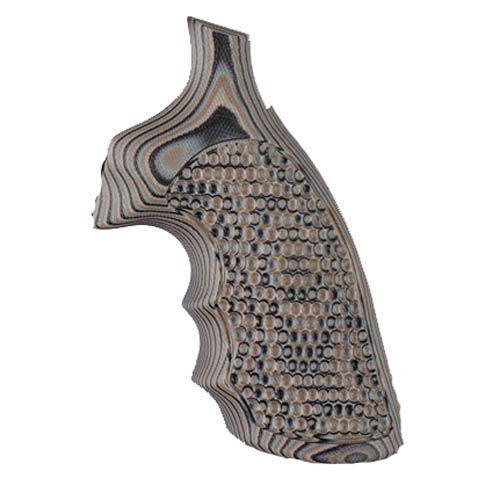 Hogue S&W K&L Conversion Finger Grooves Frame Round Butt Grip Piranha G-10 G-Mascus Dark Earth 190648 - Hogue