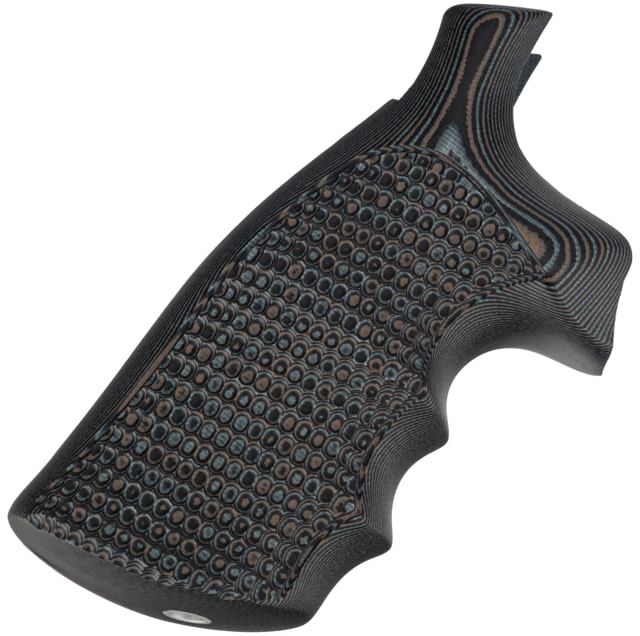 Hogue S&W N Frame Square Butt Grip Finger Grooves Piranha G10 - G-Mascus Black/Grey - Hogue