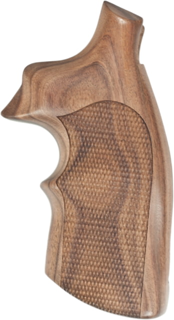Hogue Security Six Pau Ferro Top Finger Groove Checkered Grip - Hogue