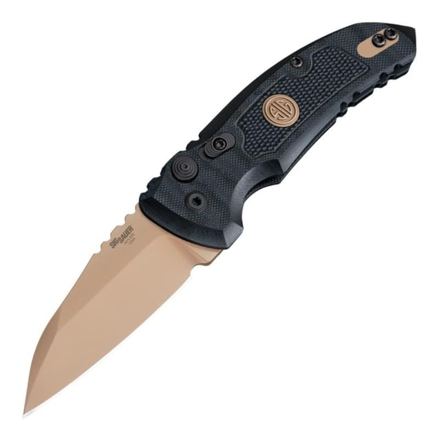 Hogue SIG A01-MicroSwitch Emperor Scorpion Folder 2.75in Wharncliffe Blade - FDE PVD Finish Solid Black G10 Frame - Hogue
