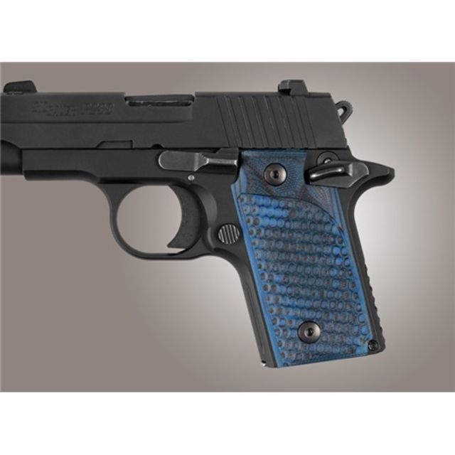 Hogue Sig P238 Grips Pirahna G-10 G-Mascus Blue Lava 82096 - Hogue
