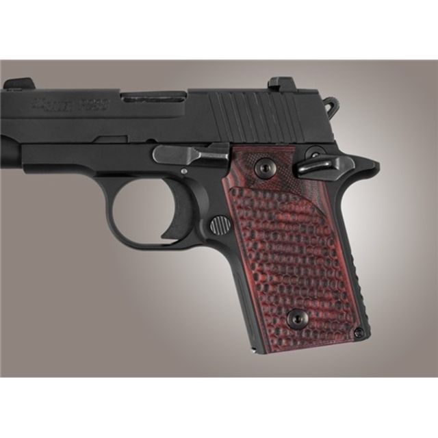 Hogue Sig P238 Grips Pirahna G-10 G-Mascus Red Lava 82097 - Hogue