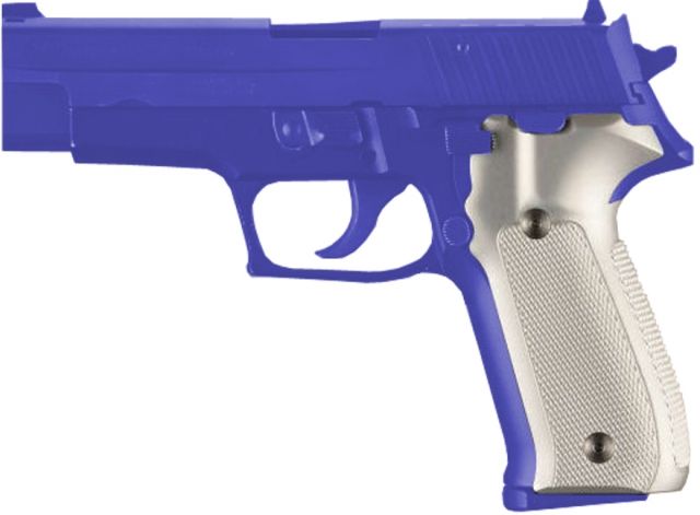 Hogue Handgun Grip Checkered Aluminum Brushed Gloss Clear - SIG Sauer P228/229