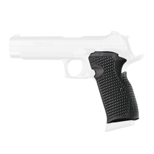 Hogue Sig Sauer P210 American Model Non-Ambi Grip Alum and Steel Frame Piranha G10 Solid Black