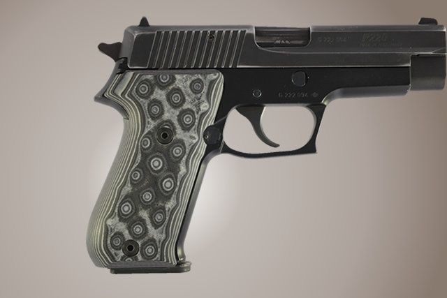 Hogue SIG Sauer P220 American G-10 - G-Mascus Black/Gray - Hogue