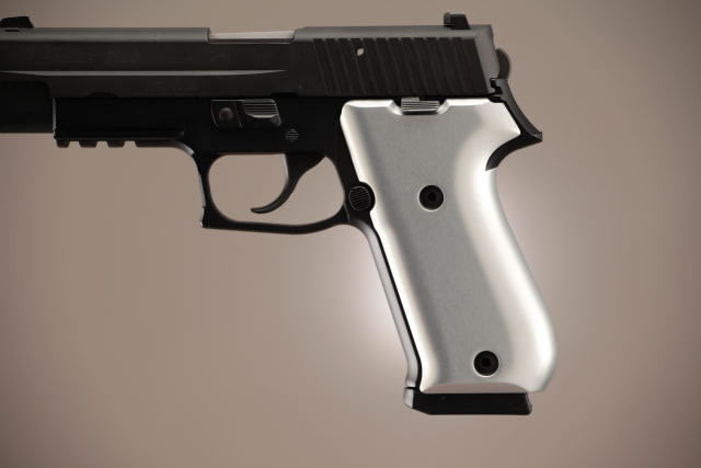 Hogue SIG Sauer P220 DAK American Aluminum - Brushed Gloss Clear Anodized - Hogue