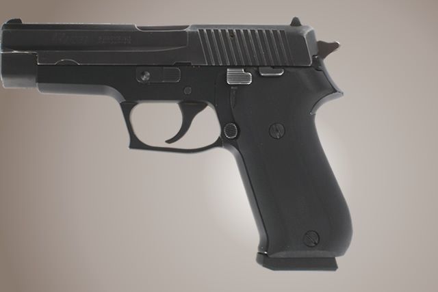 Hogue SIG Sauer P220 American G-10 - Solid Black - Hogue