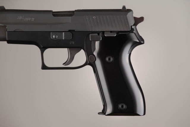 Hogue SIG Sauer P225 Aluminum - Brushed Gloss Black Anodized - Hogue
